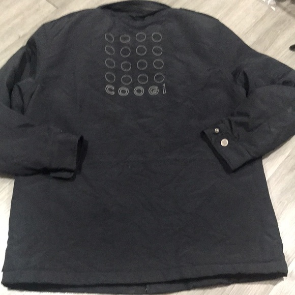 Coogi Black Size XL Military Style Embroidered Winter Jacket - Picture 10 of 16